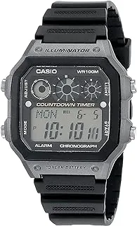 Casio Men's Digital Dial Stainless Steel Band Watch