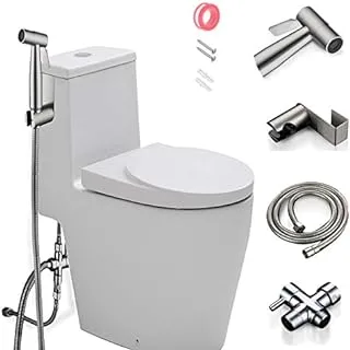 Droiee Bidet Sprayer for Toilet, Handheld Spray Water Kit, Bathroom Hand Shower Self Cleaning â€“ Reduce Toilet Paper Waste Premium Stainless Steel