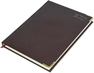 FIS Executive Diary 2023 (English) Italian PU Padded, Cover Dark Brown - FSDI88EP23DBR