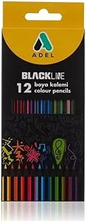 Adel Black Line Color Pencil 12 Colors - ALCK2112312000