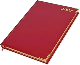 FIS Golden Executive Daily Diary 2023 (English) Maroon - FSDI88EG23MR