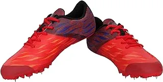 Nivia AT-108RD Mesh Running Spikes Carbonite ، 8 UK (أحمر)