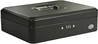 FIS Cash Box with Number Lock 12 Inch, Matt Finish Black Color - FSCPTS0017BK