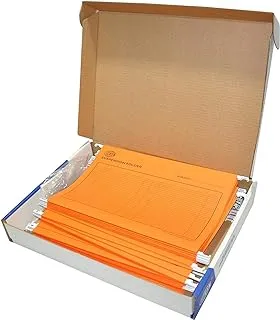 FIS FSHF160PAOR 160 GSM Colored Hanging Files 50-Pieces, 240 mm x 355 Size, Orange