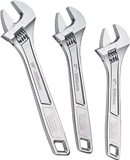 beyond by BLACK+DECKER Adjustable Wrench Set, 6-Inch, 8-Inch & 10-Inch, 3-Pack (BDHT8159092APB)