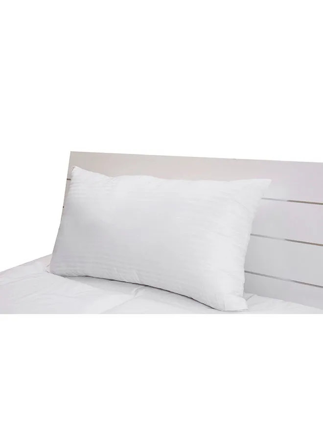 Hotel Linen Klub Hotel Soft Pillow - 100%  Cotton 250Tc Sateen 1cm Stripe 800grams Cotton White 48x74cm