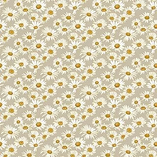 Novogratz DA477 Greige Daisies | Designer Removable Peel and Stick Wallpaper, 20.5