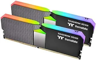 ثيرمال تيك TOUGHRAM XG RGB - DDR4 3600 ميجاهرتز 64 جيجابايت (32 جيجابايت × 2) 16.8 مليون لون RGB Alexa / Razer Chroma / 5V لوحة أم متزامنة RGB Memory - أسود