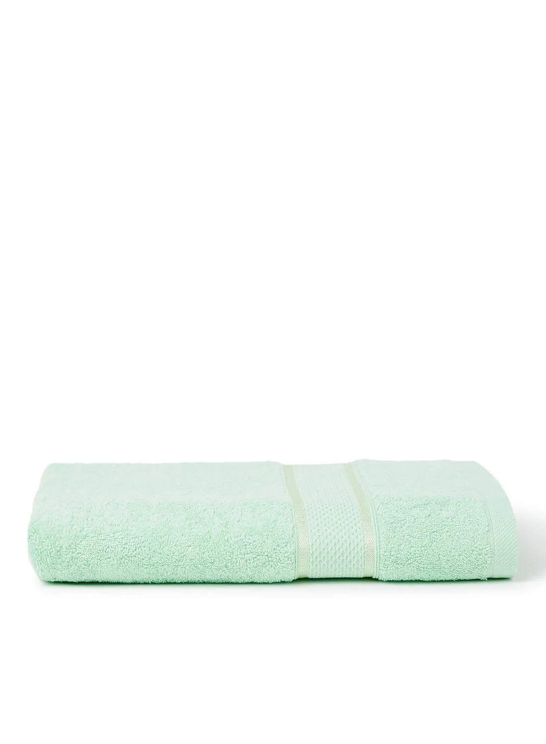 White Rose Terry Dyed Bath Towel With Viscose Border Green 80x160cm