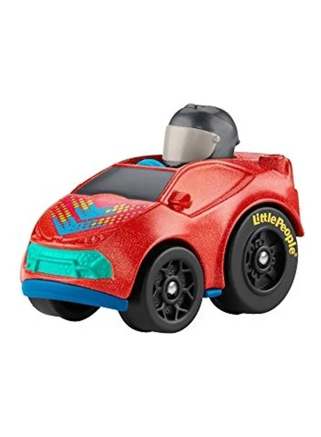 Fisher-Price Fisher-Price Little People Wheelies Super Car - GMJ20 ~ Red and Blue Race Car 1cm