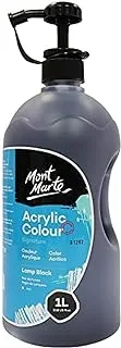 Mont Marte ACRYLIC COLOUR 1L - VARIOUS OPTIONS LAMP BLACK