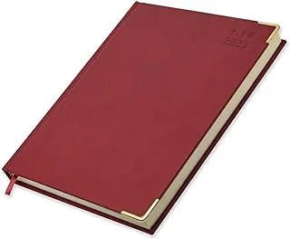 FIS Executive Diary 2023 (Arabic/English) Italian PU Padded, Cover Maroon - FSDI88AEP23MR