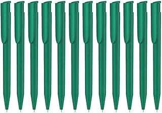 UMA-Made in Germany | Bulk/wholesale ballpoint pens 2200 meter writing length, blue ink. Ideal for kids, students, hotels, office use (Pack of 12, Green)