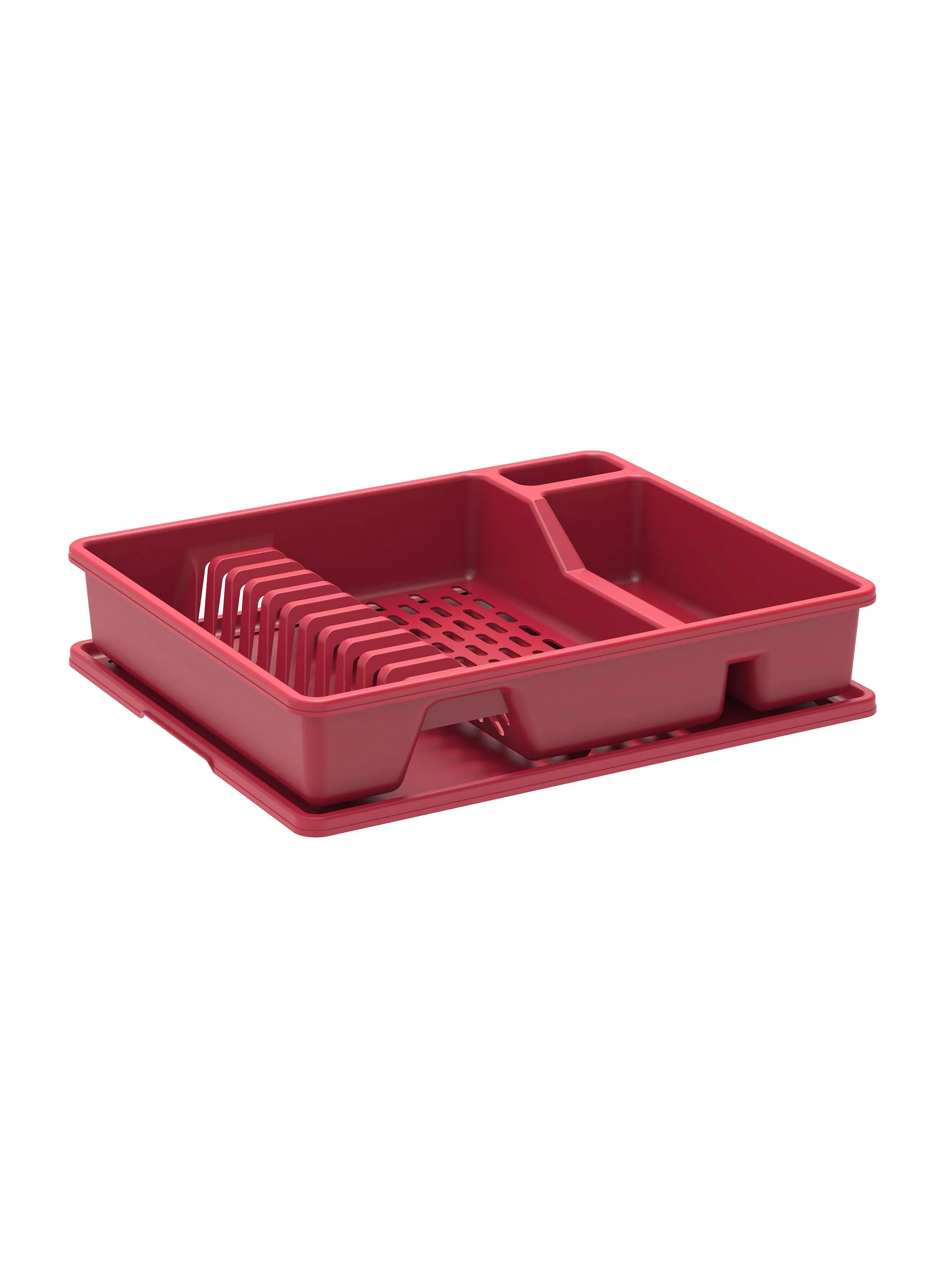 Cosmoplast Deluxe Plastic Dish Rack with Drainer