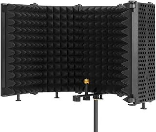 Boya by-rf5p foldable microphone isolation shield and reflection filter, USB