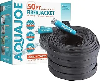 Aqua Joe FiberJacket Ultra Flexible Non-Expanding Kink-Free Garden Hose