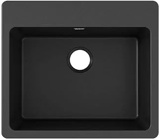 Elkay Quartz Classic ELG2522BK0 Single Bowl Drop-in Sink, Black