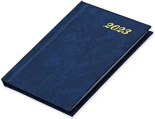 FIS 2023 Pocket Diary English Vinyl Hard Cover Week View Blue -FSDI12EN23BL