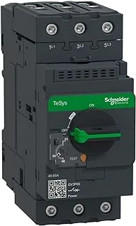 Schneider Breaker TeSys GV3_ قاطع دارة المحرك ، TeSys GV3 ، 3P ، 48-65 A ، مغناطيسي حراري ، أطراف EverLink_ [GV3P65]