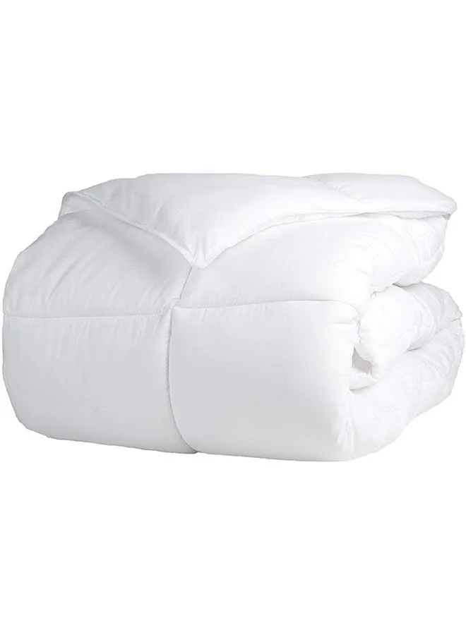 Hotel Linen Klub Single Duvet 233TC Down Proof 100% Cotton White 160x240cm