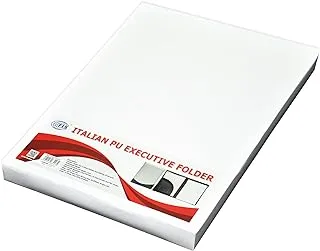 FIS FSGTEX1603 Single Ruled Executive Folder with Italian PU Cover, 80 Sheets, 24 cm x 32 cm Size