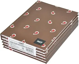 FIS LINBA51507 Single Line 100 Sheets Hard Cover Notebook 5-Pieces, A5 Size