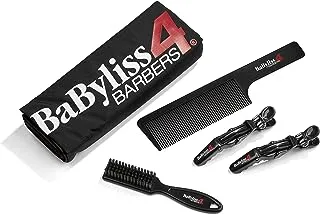 BaBylissPRO Barberology Essential Barber Kit, Cape, Hair Clips, Fade Brush, Comb