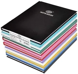 FIS fsnb9x7slppasst 100-sheets single line pp cover notebook 12-pieces, 9-inch x 7-inch size, multicolor