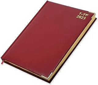 FIS A4 Golden Diary 2023 (Arabic/English) Maroon - FSDI46AEG23MR