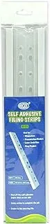 FIS FSFS-S171 Self Adhesive Filing Strip 20-Piece Set, White