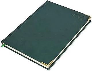 FIS Executive Diary 2023 (English) Italian PU Padded, Cover Green - FSDI88EP23GR