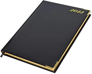 FIS Golden Executive Daily Diary 2023 (English) Black - FSDI88EG23BK