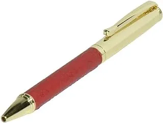 FIS FSPNGPUMRD5 Gold Pens with Embossed Italian PU Wrapper and Gift Box, Maroon