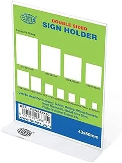 FIS FSNA43X60 Vertical Double Sided Upright Sign Holder, 43 mm x 60 mm Size