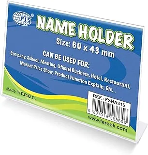 FIS FSNA315 1 Sided Table Name Holders, 60 x 43 mm Size