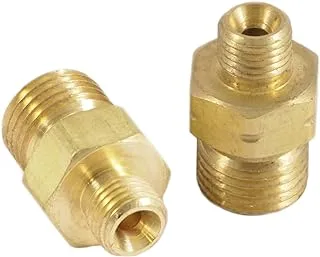 Forney 86152 Oxygen Acetylene Brass Fitting, and Hose Couplers, Adapters A to B Acetylene, Carded Pair