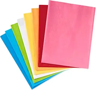 Hallmark Tissue Paper (Classic Rainbow, 8 Colors) 120 Sheets for Easter, Mothers Day, Birthdays, Gift Wrap, Crafts, DIY Paper Flowers, Tassel Garland and More