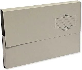 FIS FSFF8GY 320 gsm حافظة مستندات 50 قطعة ، مقاس 210 مم × 330 مم ، رمادي