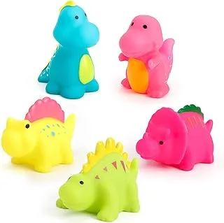 MOON MNNHTMT12 Animal Bath Toys – Mini Dinosaur Toys Set for Toddlers – Floating Baby Toys for Pool and Bathtub –Prehistoric Kids Toys for Gifting, Party Favors - Dino