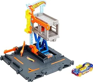 Hot Wheels City Downtown Repair Station Playset, With 1 Toy Car