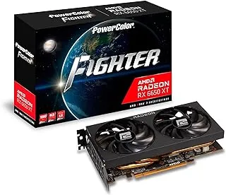 بطاقة رسومات PowerColor Fighter AMD Radeon RX 6650 XT مع ذاكرة GDDR6 سعة 8 جيجابايت