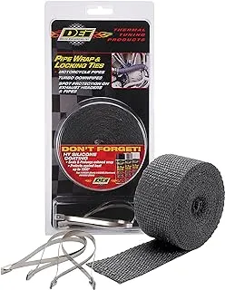 Design Engineering 010119 2 x 25' pipe wrap kit with 4 locking ties - black