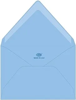 FIS FSEE1024GBBL50 Executive Glued Envelope Set 50-Pieces, 136 mm x 204 mm Size, Blue