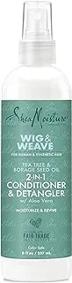 SHEA MOISTURE SheaMoisture 2in1 Conditioner and Detangler Leave-In Conditioner for Wig Tea Tree and Borage Seed Oil Paraben Free Conditioner 8 oz