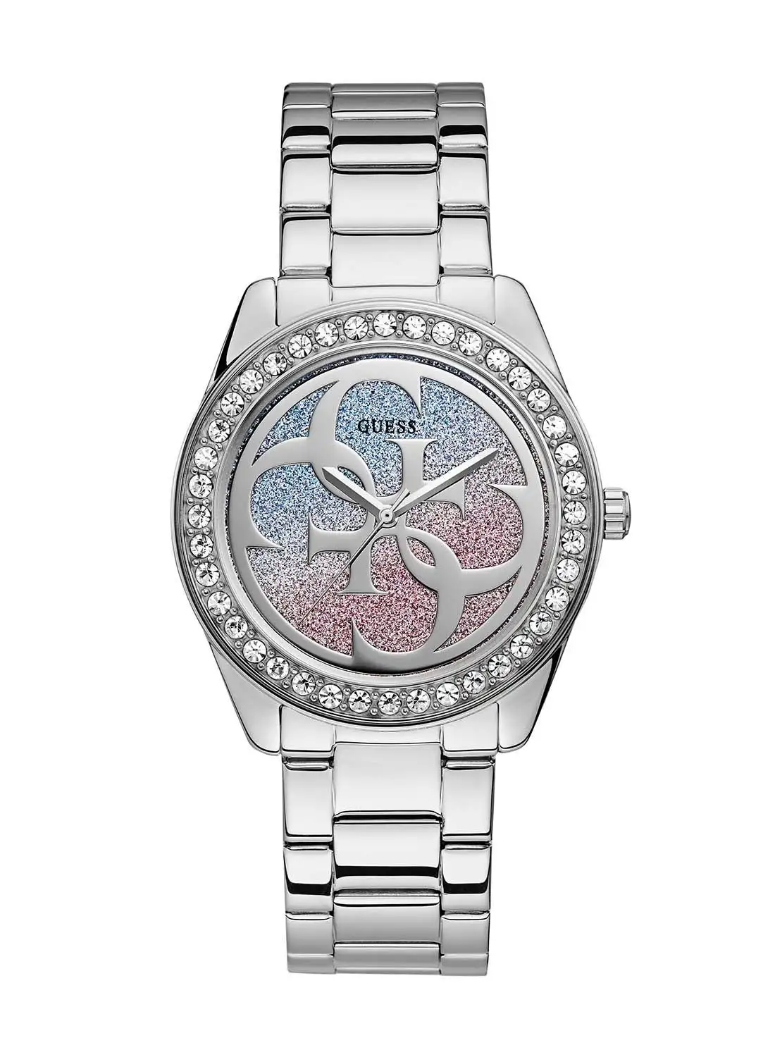 GUESS Women's Trend Analog  Silver Tone Case Watch W1201L1