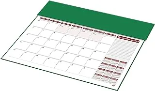 FIS Year Planner 2023 (English/French) PVC Desk Blotter, Green - FSDK2EF23GR