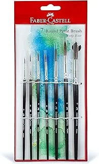 Faber-Castell Faber Castell Pony Hair Round Assorted Paint Brush, Set of 7