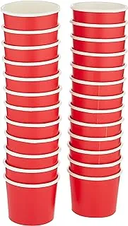 SNH-Packing Disposable Double Wall Paper Coffee Cups 25-Pack, 4 oz Capacity, Red