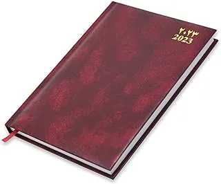 FIS Diary 2023 English (Saturday & Sunday Combined) A5، Maroon -FSDI92EN23MR