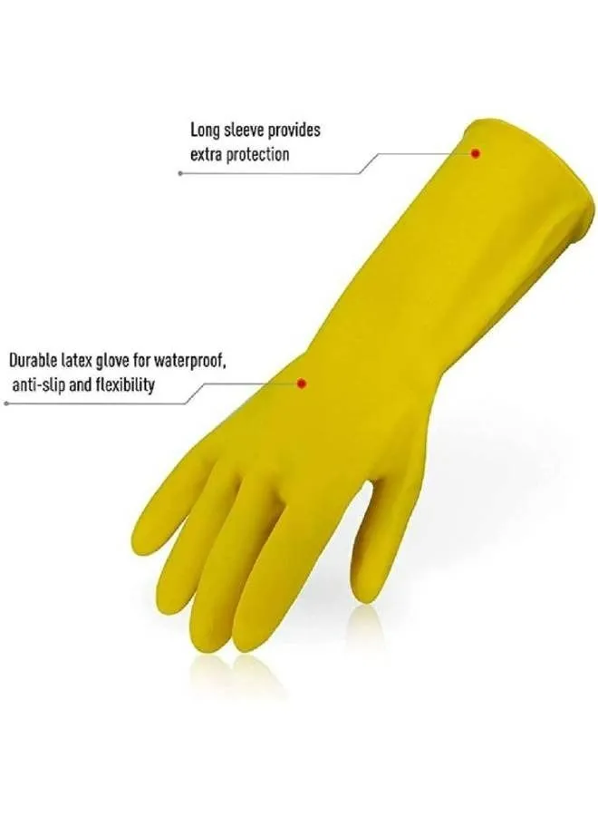 LOCK & LOCK L&L Rubber Gloves 26 cm Yellow